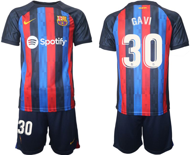 Men 2022-2023 Club Barcelona home blue #30 Soccer Jersey->barcelona jersey->Soccer Club Jersey